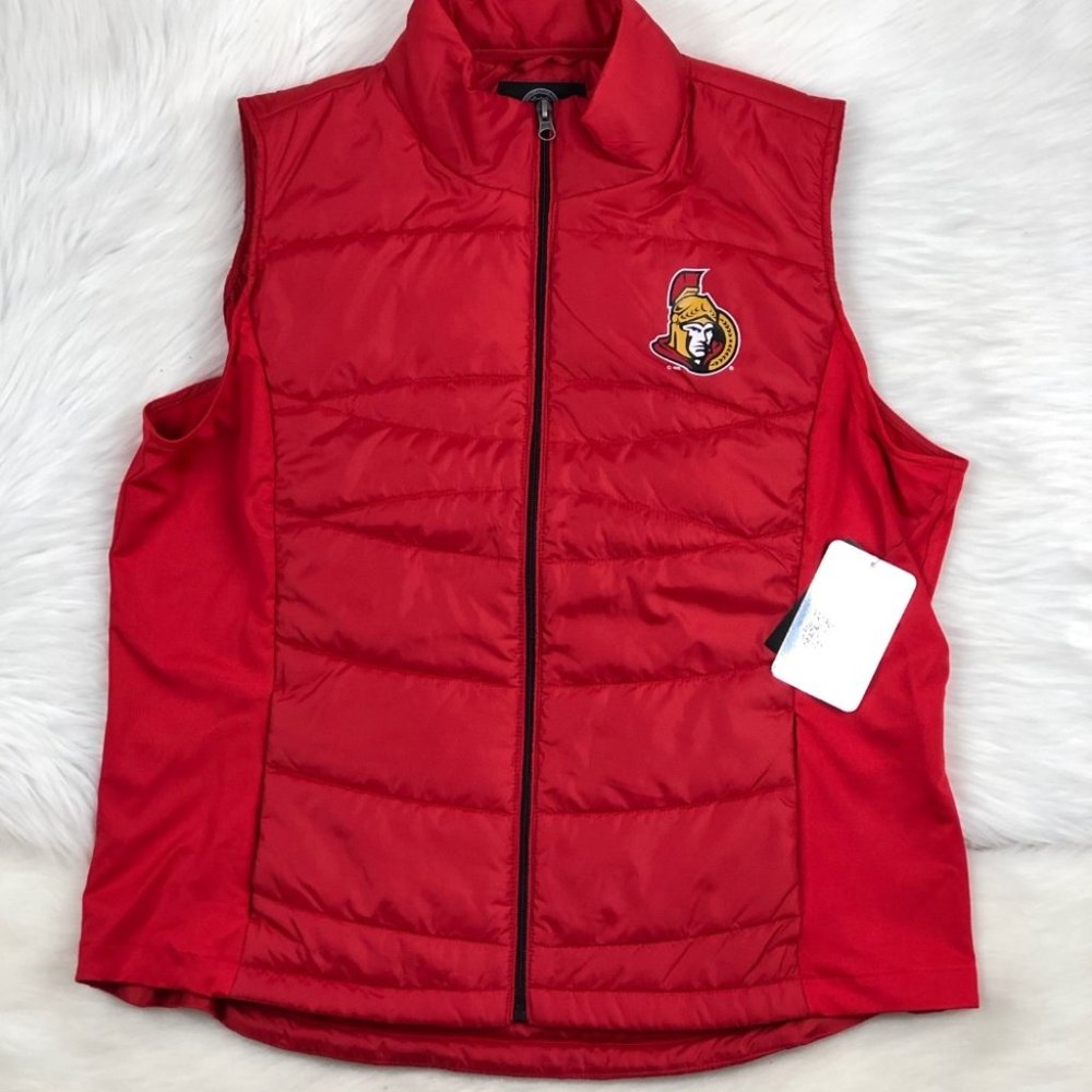 NHL Ottawa Senators Full Zip Puffer Vest Women's Size XL NWT, Pockets - Picture 6 of 8